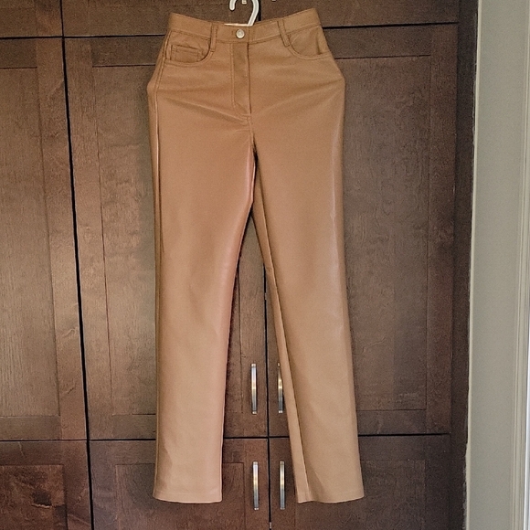 Wilfred Pants - NWOT Wilfred The Milena Camel Leather Trousers Size 0